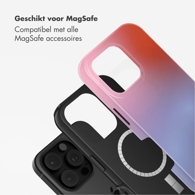 Selencia Hoesje - Geschikt voor Apple iPhone 16 Pro - Backcover geschikt voor MagSafe - Gradient Soft Blush