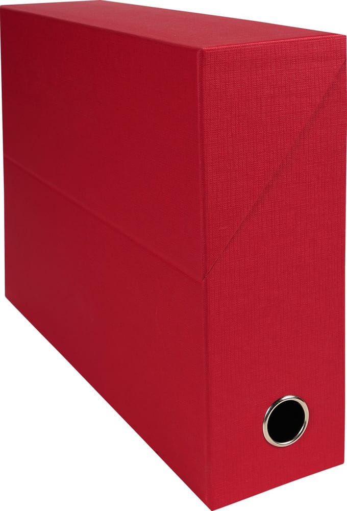 Exacompta 5x Transportdoos Rug 90mm - canvas papier - Rood - 89525E