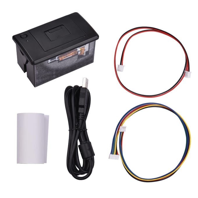 Aiebcy Embedded Thermische Bonprinter 58MM Mini Printmodule Laag Geluidsniveau met USB/RS232/TTL gray