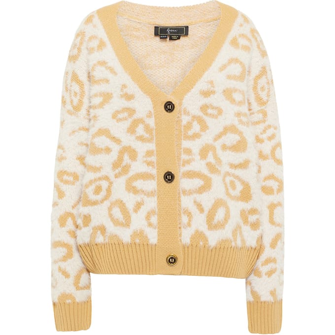 Faina Vest Dames Wol Wit Licht Camel