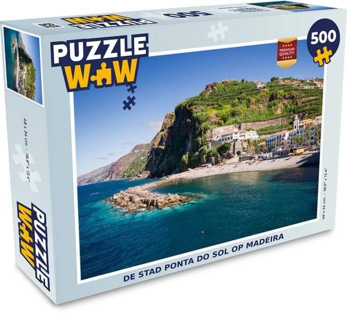 Puzzel De stad Ponta do Sol op Madeira - Legpuzzel - Puzzel 500 stukjes