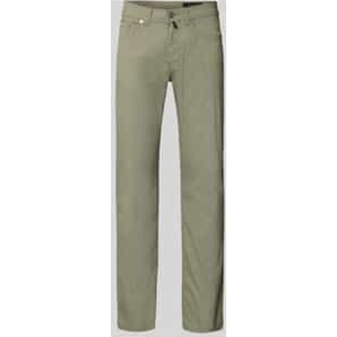 regular fit broek met labeldetail model 'Lyon'
