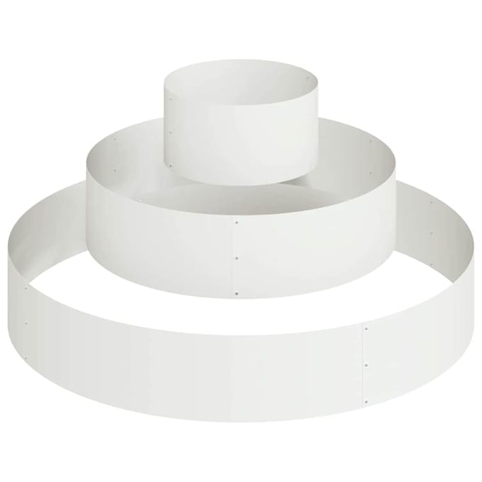 vidaXL - Plantenbak - Wit - 120 - x - 120 - x - 20 - cm - Koudgewalst - staal