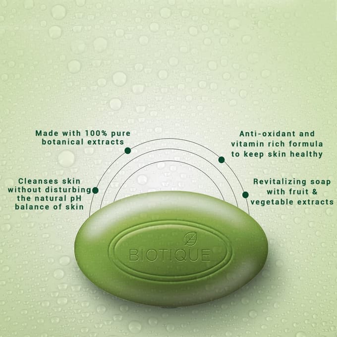 Biotique Basilicum Peterselie Ayurvedische Zeepreep 75g pH-gebalanceerd Natuurlijke Plantaardige Extracten Voor Alle Huidtypen gray