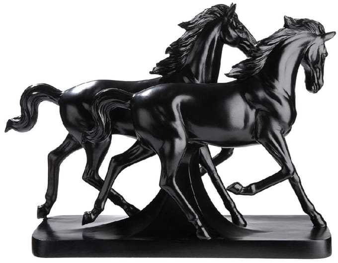 Beeld paarden "Luna & Casanova" zwart
