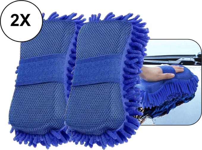 2x PD® - Autosponzen - Spons - Rasta Spons - Autospons - Microvezel - Handspons - Schoonmaakspons - Wonderspons - Badspons
