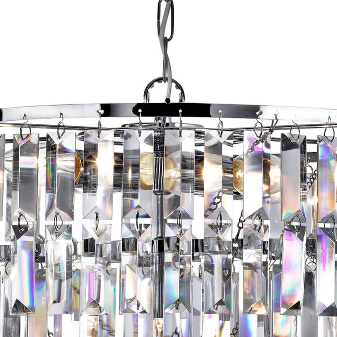 Searchlight Kroonluchter Empire met kristallen prisma's