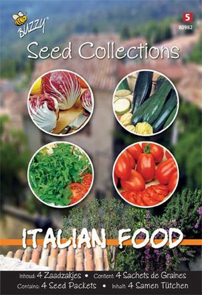 Buzzy  Seeds Collection Italian Food 4-in-1 Bloemzaad