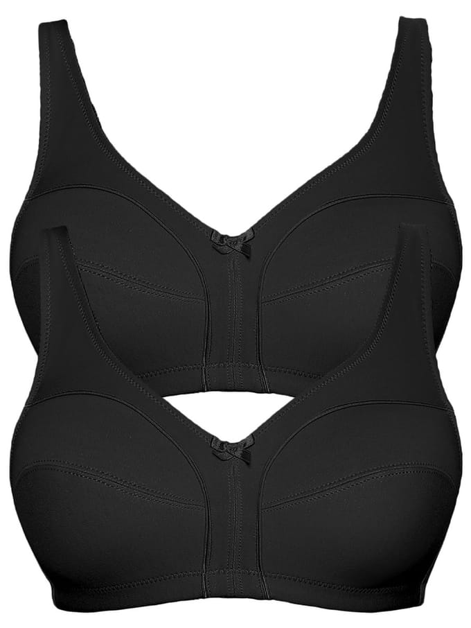 2-pack katoenen soft beha Basic