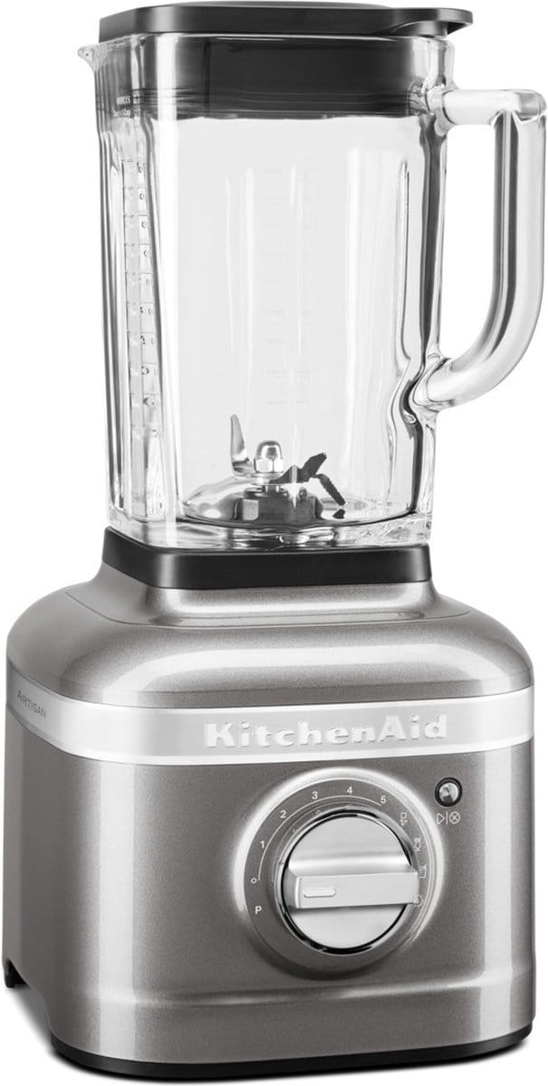 KitchenAid Blender 5KSB4026EMS - Artisan - Glazen kan van 1,4 L - 1200W - Smoothie maker - Zilver