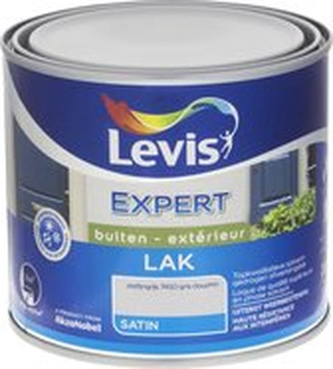 Levis - Expert Hout Lak Buiten Satin - Dolfijngrijs - 0,5 L