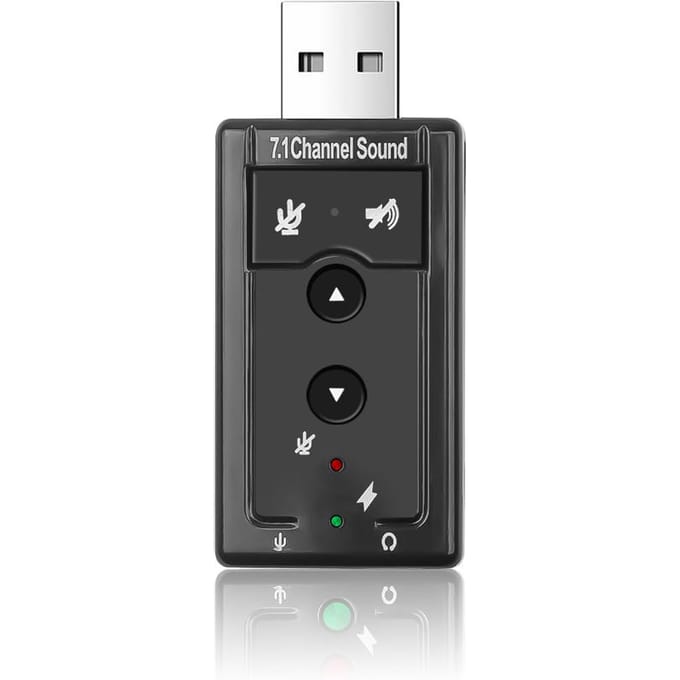 Nieuwste Nieuwe 7.1 CH-kanaals USB 2.0 3D-audiogeluidskaartadapter Microfoonluidspreker