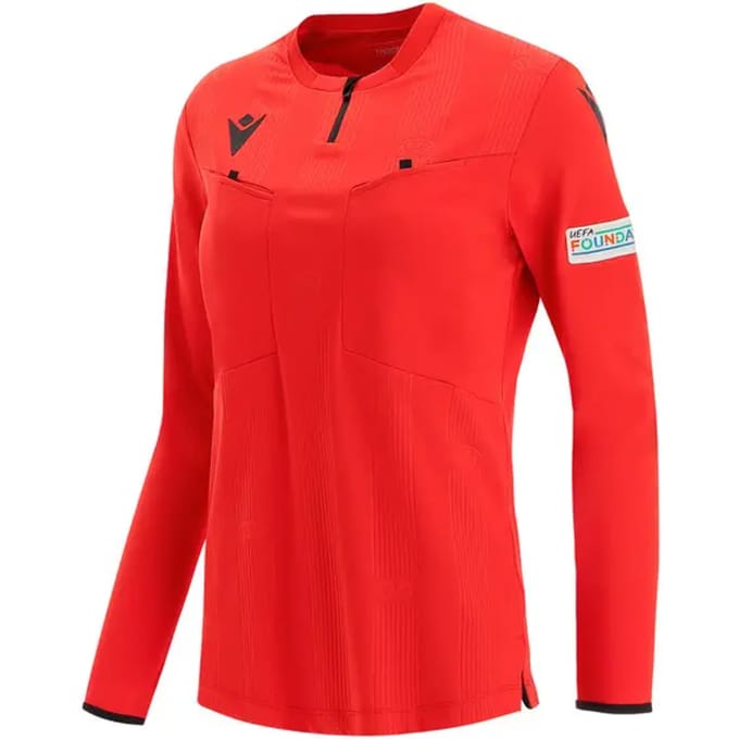 Scheidsrechtershirt lange mouwen voor dames Macron Uefa 2021