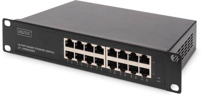 Digitus DN-80115-1 netwerk-switch Unmanaged Gigabit Ethernet (10/100/1000) 1U Grijs