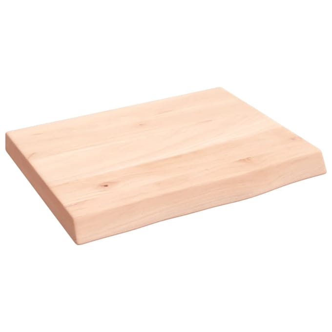 vidaXL - Wastafelblad - 40x30x(2-4) - cm - onbehandeld - massief - hout