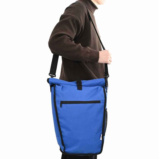 vidaXL - Fietstas - Blauw - 34 - x - 16 - x - 59 - cm - Polyester