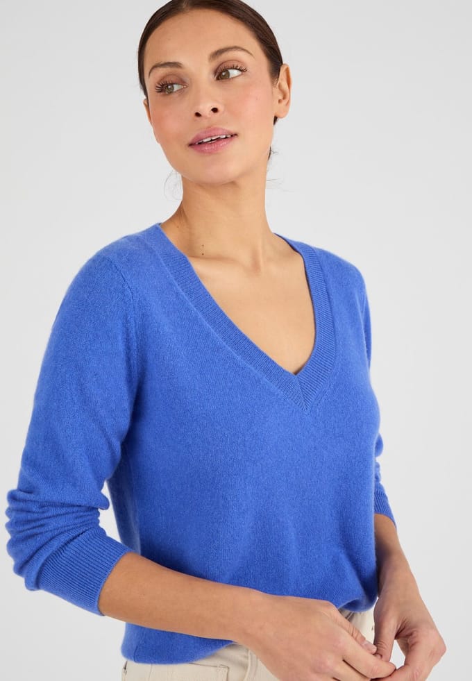 Damart - Trui van zuiver kasjmier - Dames - Blauw - M