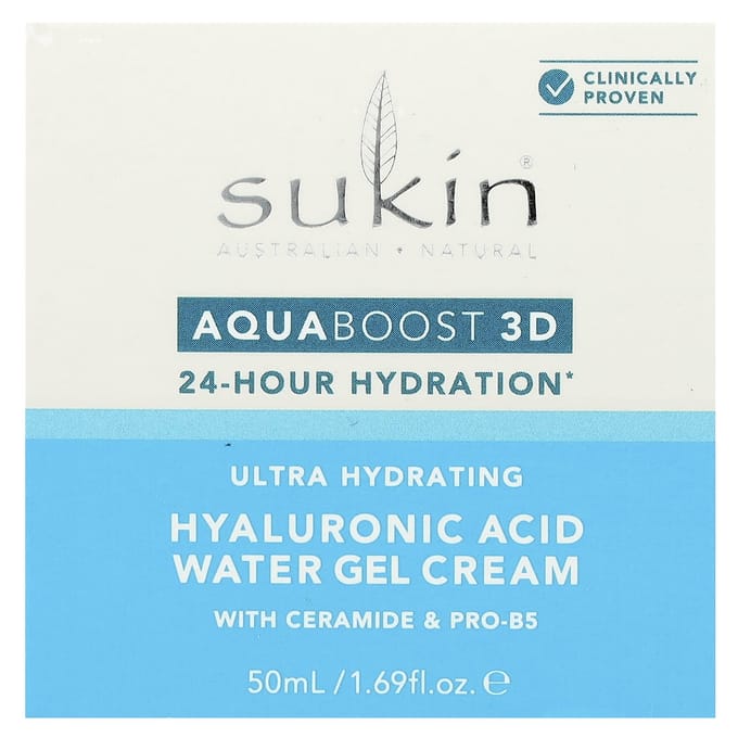Aquaboost 3D, Hyaluronzuur Watergel Crème, 50 ml(1.69 fl oz) black