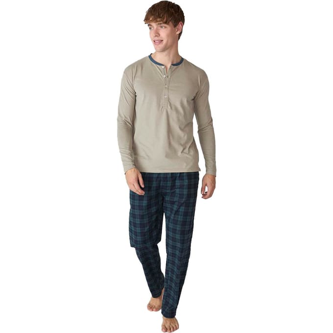 JJBFP5602 Katoenen herenpyjama met lange mouwen