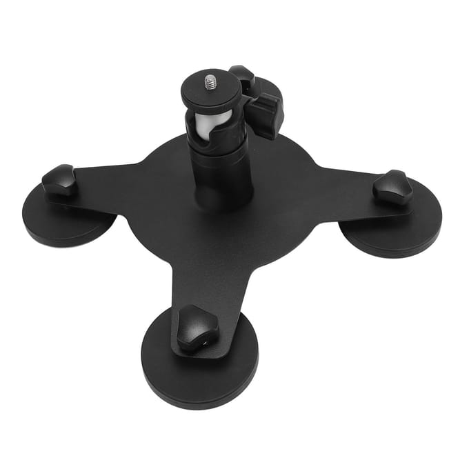 Support Magnétique pour Antenne Satellite Alliage d'Aluminium 4 Ventouses 4 Aimants Kit de Montage Satellite Portable