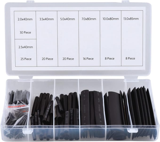 127-delige assortiment krimpfolie voor diverse toepassingen