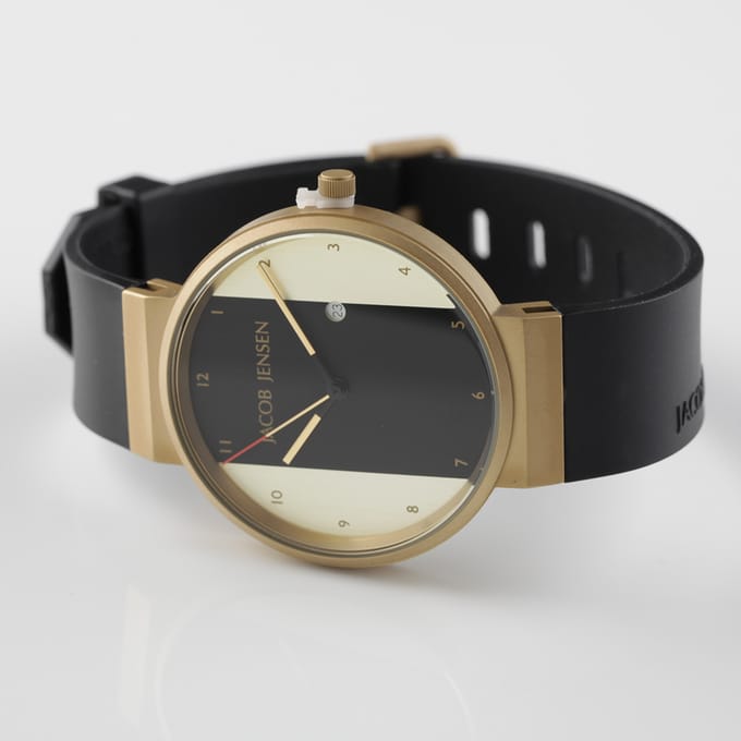 Jacob Jensen 734 horloge heren - zwart - edelstaal doubl�