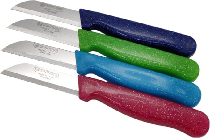 RÖR Solingen Schilmesje – RVS Glad – 15,5 cm – Diamant Glitter – 4 delig