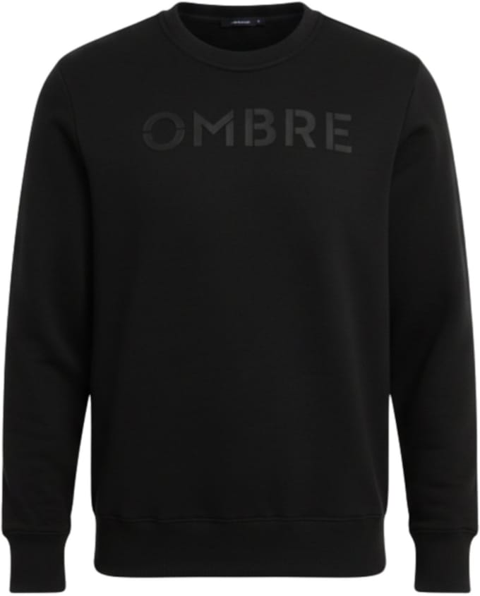 OMBRE Sweater - Regular Fit - Katoen - Lange Mouw Zwart M