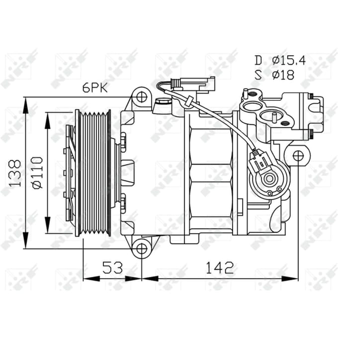 Compressor airconditioning NRF KLIMA NRF 32463
