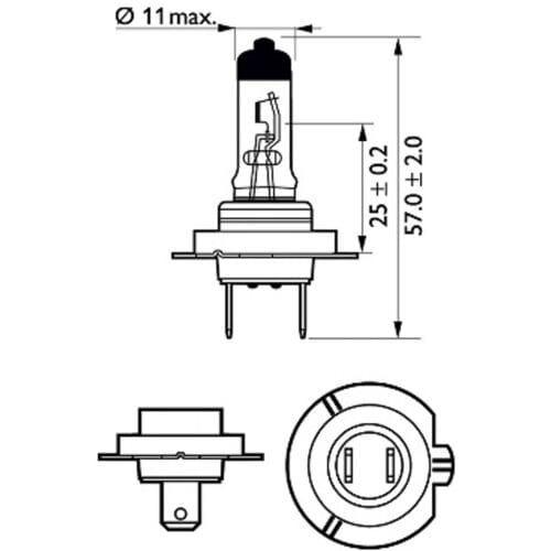 Gloeilamp, dagrijlicht PHILIPS 12643LLC1