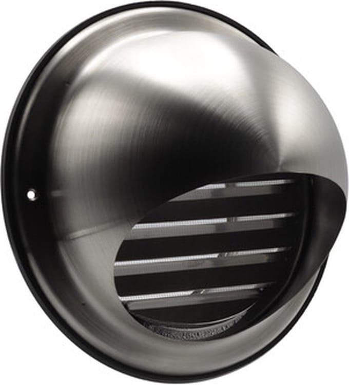 Plieger buitenrooster RVS bol model af met 150mm RVS