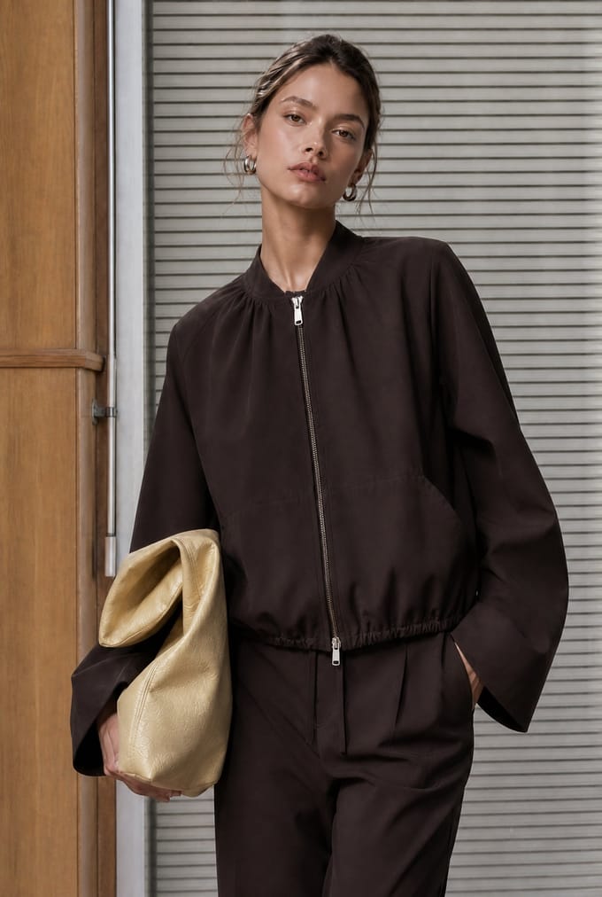 Eliana jacket technical jersey | Chocolate - Chocolate / S