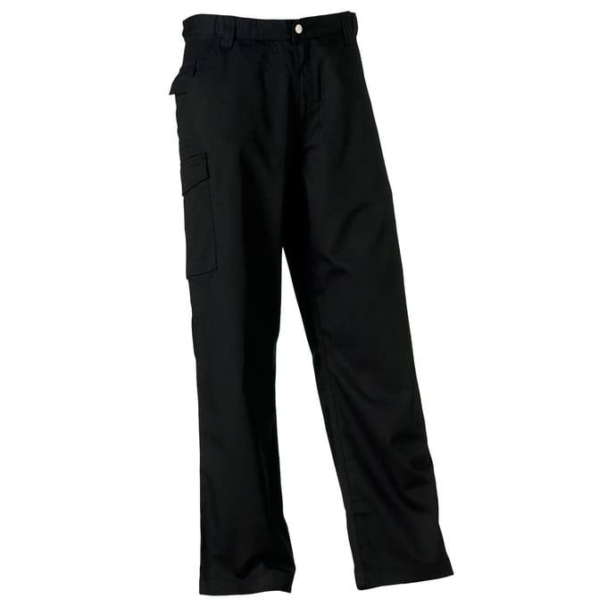 Russell Werkkleding Heren Polycotton Twill Broek / Broek (Regular) (Zwart)