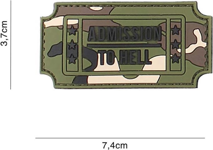 Embleem 3D PVC Admission to hell woodland