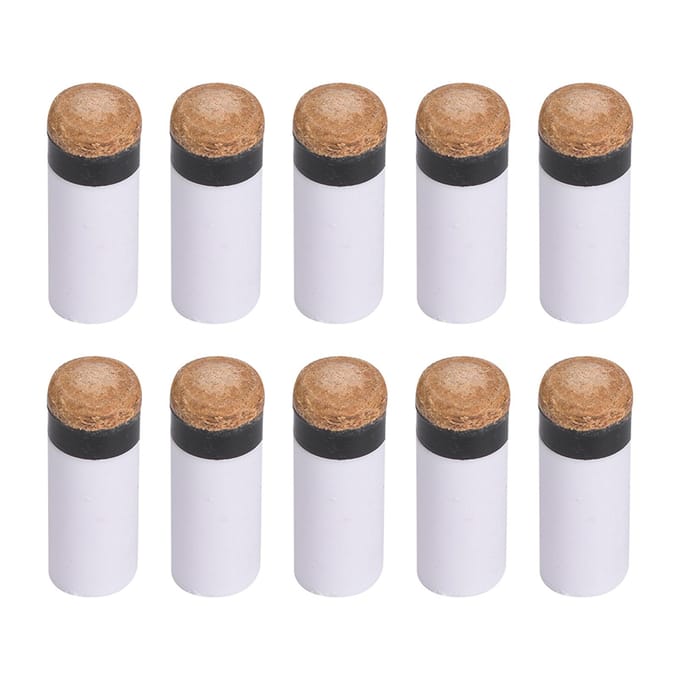 Lot de 10 pointes de queue de billard pour queue de billard, pièces de rechange, outils de réparation 13mm white