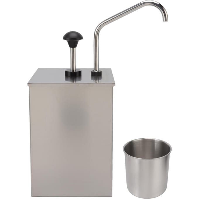 4L Sojasaus Pomp Dispenser Station RVS Enkelkop Kruiden Dispenser Siroop Pers gray