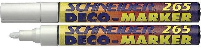 Schneider krijt/deco marker 265 wit 10st.