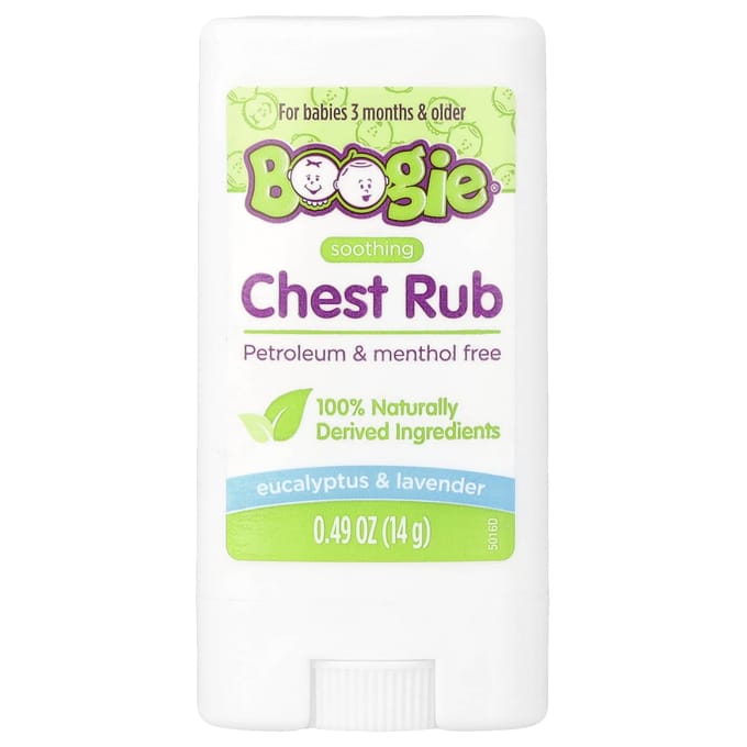 Boogie Wipes, Soothing Chest Rub, For Babies 3 Months & Older, Eucalyptus & Lavender, 0.49 oz (14 g) beige