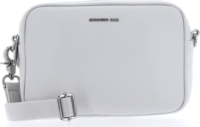 MANDARINA DUCK Leren Schoudertas Mellow Leather Crossbody Camera Bag Nimbus Cloud Lichtgrijs