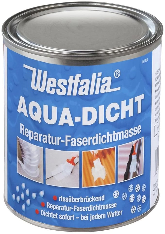 Aqua Dicht - Transparante Afdichtingsmassa, vezelversterkt, 1 L blik