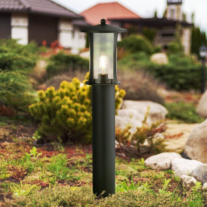 Searchlight Tuinpadverlichting, IP44, zwart, hoogte 73 cm, metaal