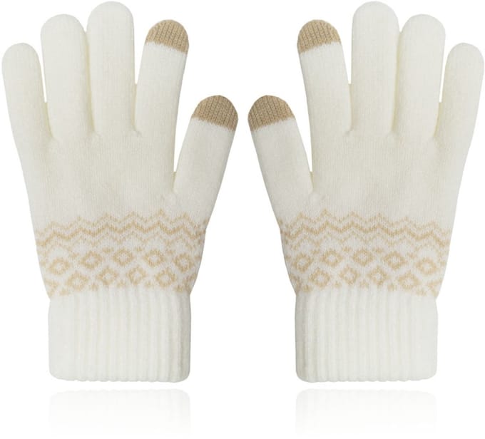 LGT JWLS Winterse Dameshandschoenen - Beige Wit