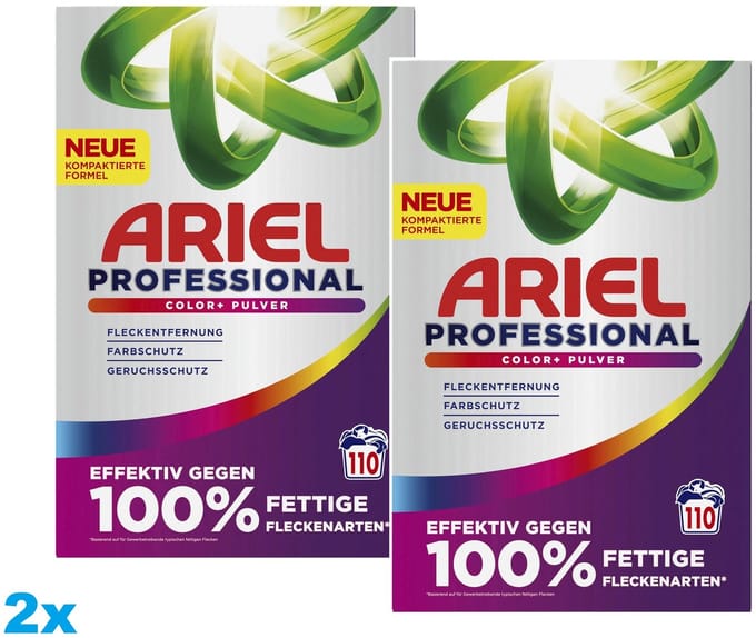 Ariel Professional Color+ Waspoeder – 2x6,05 kg – 220 Wasbeurten – Kleurwasmiddel