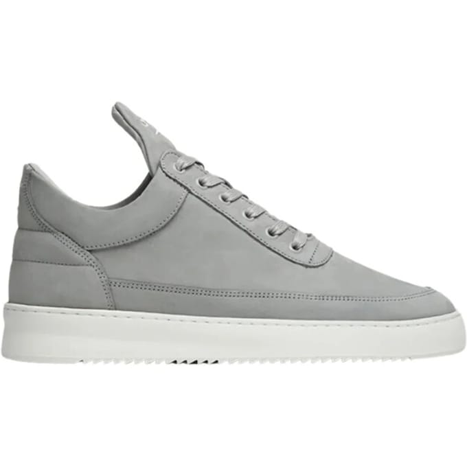 Filling Pieces Low Top Ripple Nubuck Sneakers - Leer - Heren - Grijs - Maat 40