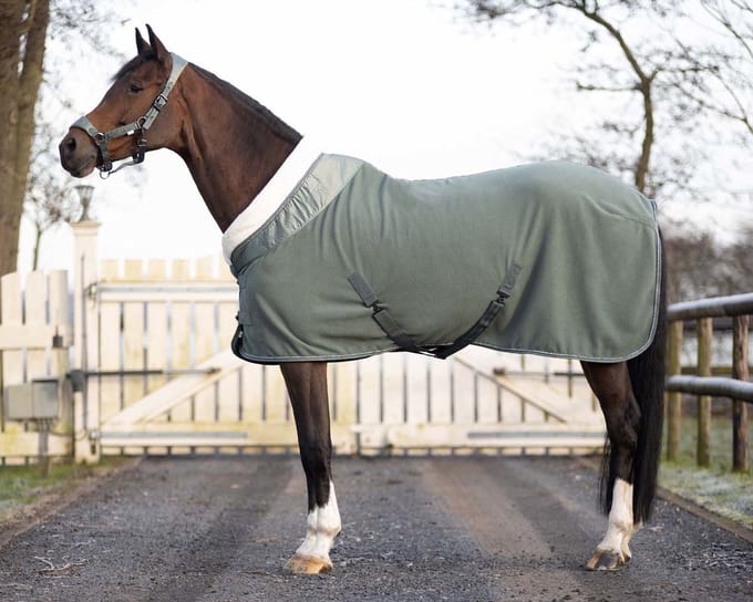 Qhp Fleecedeken Gloss Olive - 205 - Zweetdeken