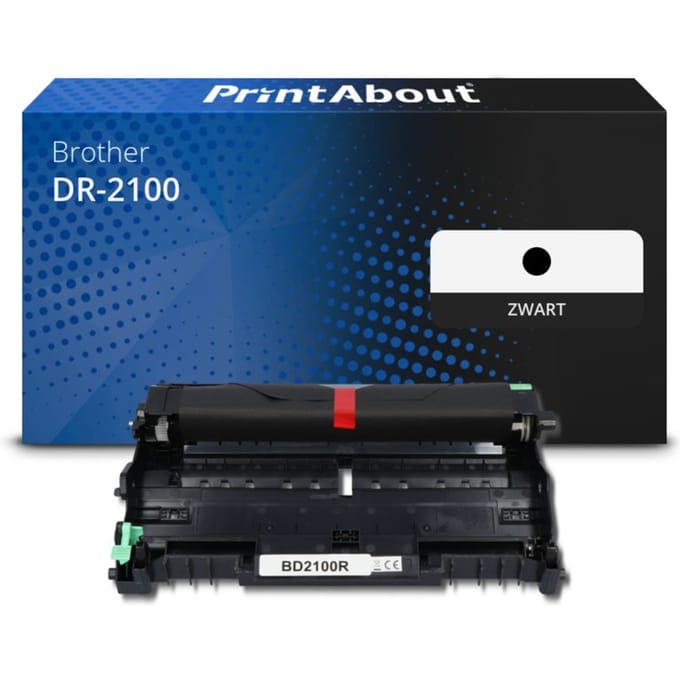 PrintAbout huismerk Drum DR-2100 Zwart Geschikt voor Brother