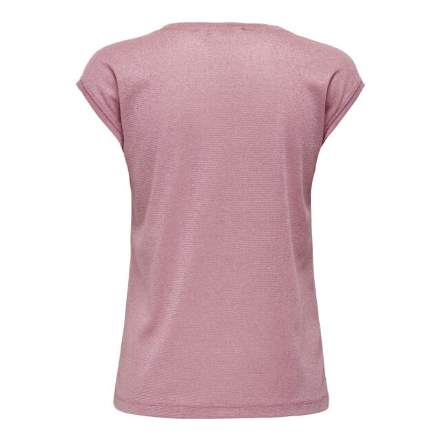 Only Silvery V-neck Loose Shirt Dames - Maat L