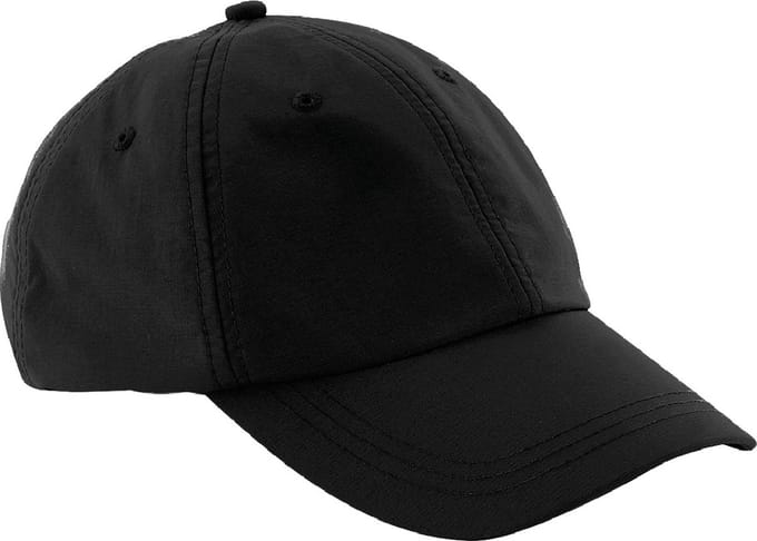 Beechfield Unisex Outdoor Waterdichte 6 Panel Baseball Cap (Zwart)