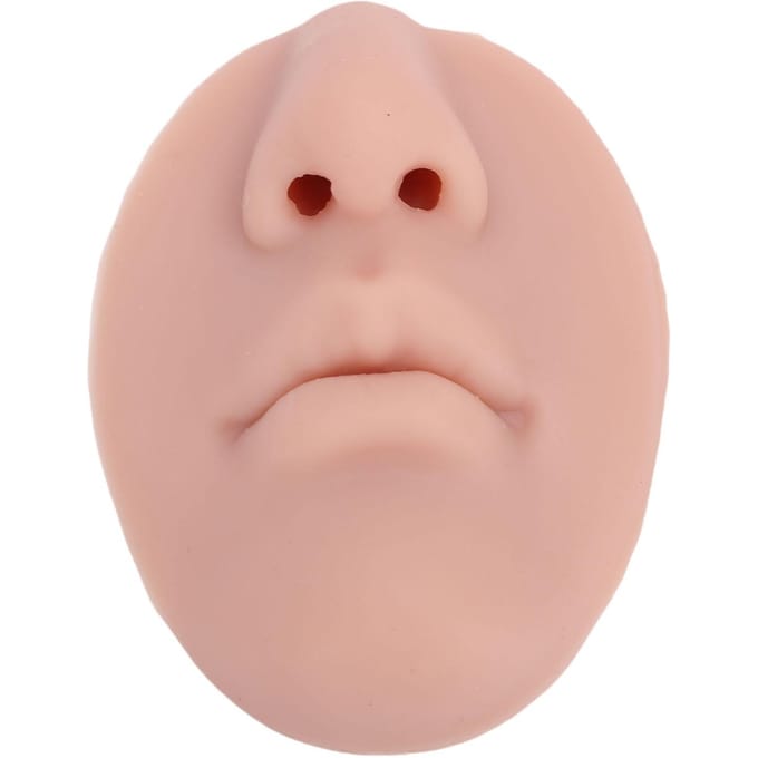 5D Siliconen Neus Mond Model Zacht Simulerend Lip Piercing Oefenmodel voor Sieraden Display Onderwijs beige