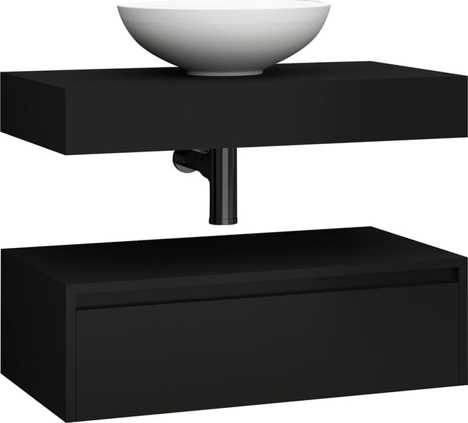 ALONI LINA wastafelonderkast – 80 cm – Mat zwart
